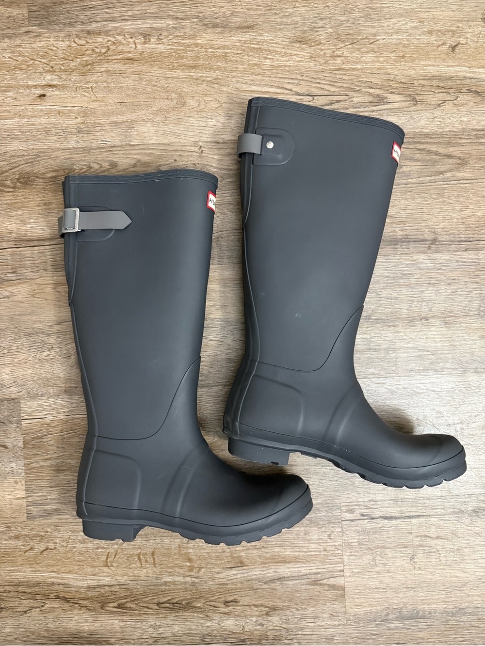 Hunter • Slate Matte Gray Adjustable Tall Rain Boots